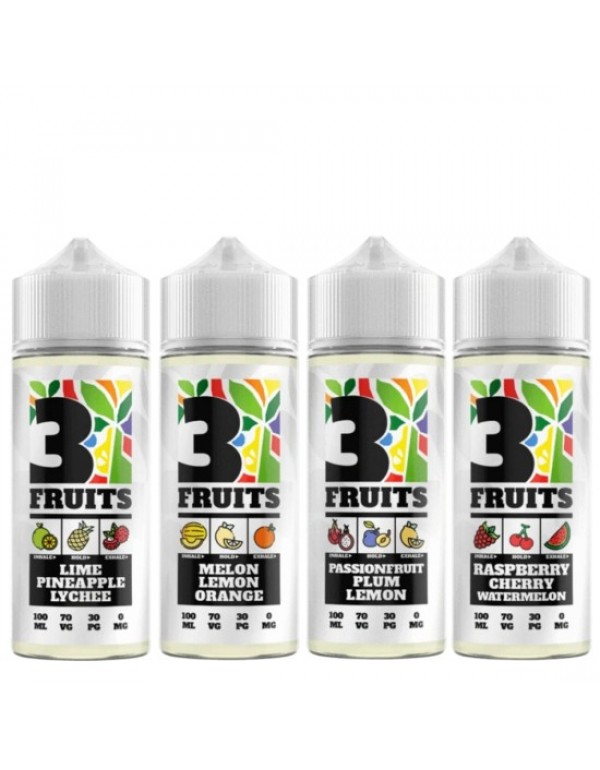 3 Fruits Eliquid Shortfills 120ml