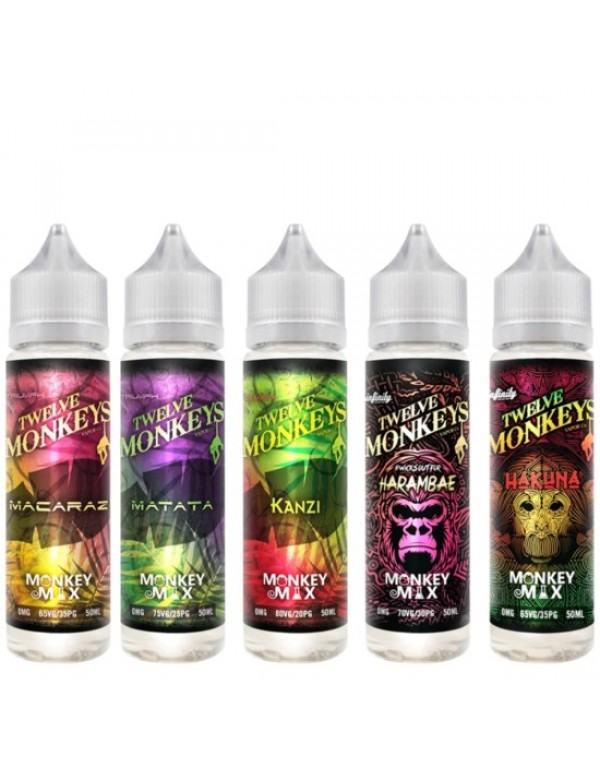 Twelve Monkeys Eliquid Shortfills 60ml