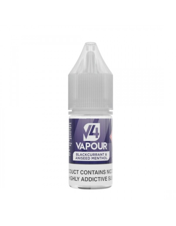 V4 VAPOUR Eliquid BLACKCURRANT & ANISEED MENTHOL 5...