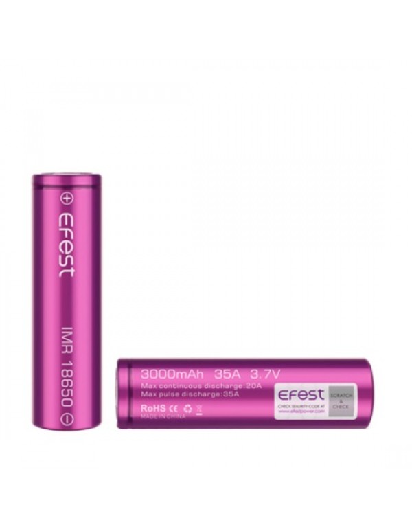 EFEST IMR 18650 BATTERY 3000MAH 35A