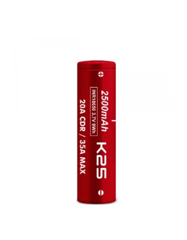 VAPCELL K25 18650 BATTERY 2500MAH 20A